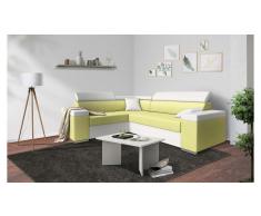 JUSTyou Tarin Sofa esquinero Blanco Amarillo