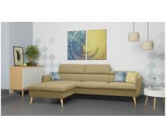 JUSTyou Nuno Sofá esquina Café Tejido estructurado