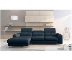 JUSTyou Adelia Sofa esquinero Azul Cuero sintetico