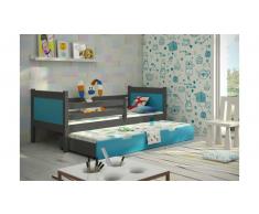 JUSTyou LEON Cama nido doble juvenil Grafito Azul