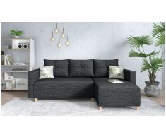 JUSTyou Lamone Sofá esquinero Gris Tejido estructurado