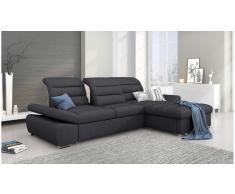 JUSTyou Helia Sofa esquinero Gris Tejido estructurado