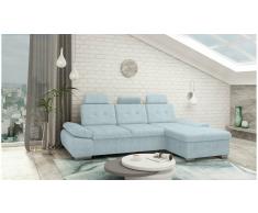 JUSTyou Carlota Sofá esquina Azul Velour