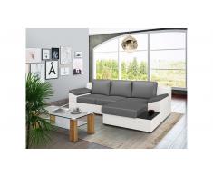 JUSTyou Radella Sofa esquinero Blanco Gris
