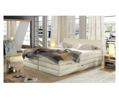 JUSTyou Emma Cama Crema Cuero sintético 140x200