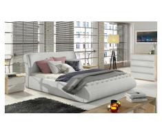 JUSTyou Tessa Cama tapizada Blanco 180x200