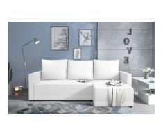 JUSTyou Kaori Sofa esquinero Blanco Cuero sintetico