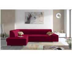JUSTyou Piave Sofá esquinero Rojo Velour