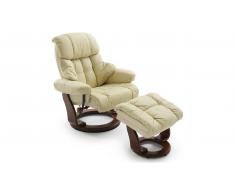 JUSTyou Carnegie Sillón Crema Nogal