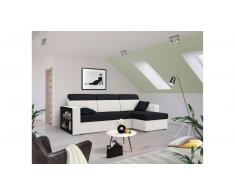 JUSTyou Emory Sofa esquinero Blanco Negro
