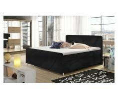 JUSTyou Velvet Cama Box Spring Negro 160x200