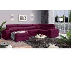 JUSTyou Coretta Conjunto de Sofa esquinero Burdeos