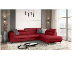 JUSTyou Corina Sofá esquina Rojo Cuero sintético