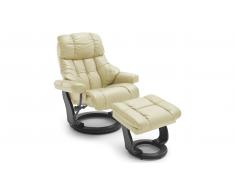 JUSTyou Carnegie XXL Sillón Crema Negro