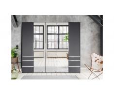 JUSTyou Valbom Armario puerta abatible Grafito