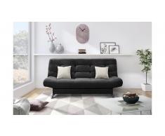 JUSTyou Boston Sofa individuale Negro Plateado