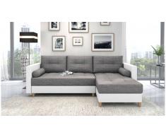 JUSTyou Nana Sofa esquinero Gris Cuero sintetico