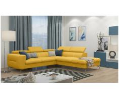 JUSTyou Diogo Sofá esquina Amarillo Velour