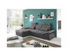 JUSTyou Minnesota Sofá esquinero Gris Antracita