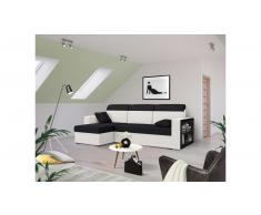JUSTyou Emory Sofa esquinero Blanco Negro