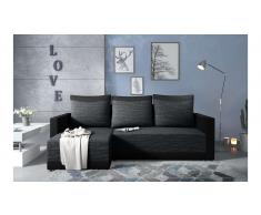 JUSTyou Kaori Sofa esquinero Gris Cuero sintetico