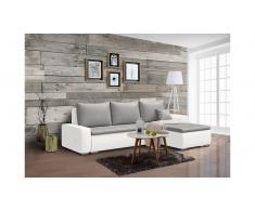 JUSTyou Edolie Sofa esquinero Blanco Gris