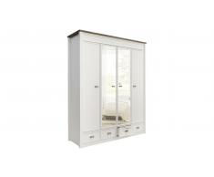 JUSTyou Cadeau Armario puerta abatible Blanco Roble