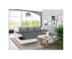 JUSTyou Radella Sofa esquinero Blanco Gris