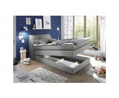 JUSTyou Bismarck I Cama Box Spring 120x200 cm Gris