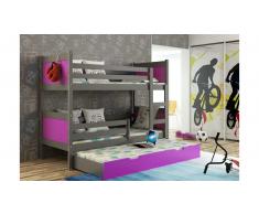 JUSTyou LEON Cama juvenil Cama adicional Grafi Morado