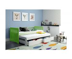 JUSTyou Briko Cama funcional Verde Blanco 80x160 cm