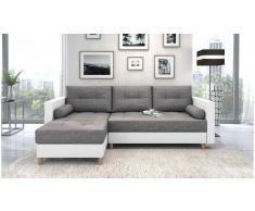 JUSTyou Nana Sofa esquinero Gris Cuero sintetico