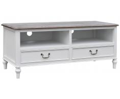 JUSTyou Ravenna Mueble TV Pappel Blanco Marrón