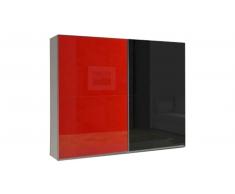 JUSTyou Lux 244/14 Armario Negro Rojo 206x244x64