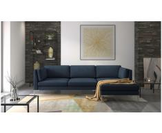 JUSTyou Siri Sofá esquinero Azul Tejido estructurado