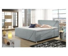 JUSTyou Velvet Cama Box Spring Gris 140x200