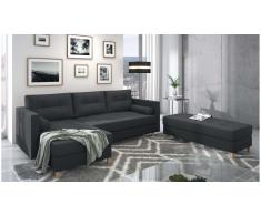 JUSTyou Kaito Sofa esquinero Antracita Cuero sintetico