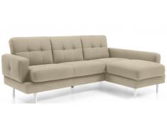 JUSTyou Chayma Sofá esquinero Velour Beige