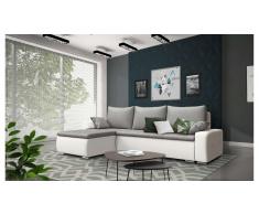 JUSTyou Claribel Sofa esquinero Blanco Gris