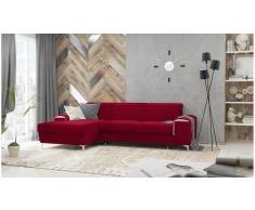 JUSTyou Lino Sofá esquina Rojo Velour