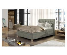 JUSTyou Happy Cama Box Spring Gris Velours 100x200