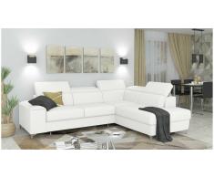 JUSTyou Caio Sofá esquina Blanco Cuero sintético