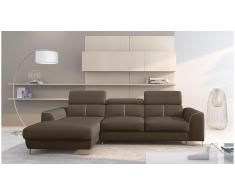 JUSTyou Adelia Sofa esquinero Marron Cuero sintetico