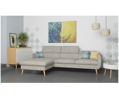 JUSTyou Nuno Sofá esquina Beige Velour