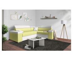 JUSTyou Tarin Sofa esquinero Blanco Amarillo