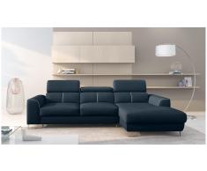 JUSTyou Adelia Sofa esquinero Azul Cuero sintetico