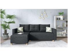 JUSTyou Lamone Sofá esquinero Gris Tejido estructurado