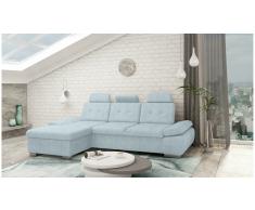 JUSTyou Carlota Sofá esquina Azul Velour