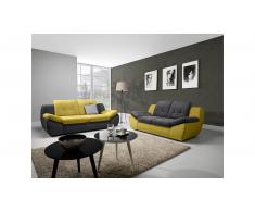 JUSTyou Asti XL Sofá esquina Cuero sintético MC Marrón