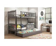 JUSTyou Frank con cama supletoria Litera Grafito